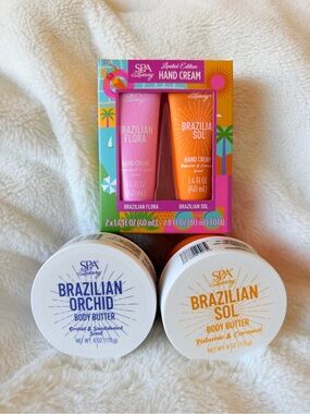 Spa Luxury Brazilian Body Butter & Hand Cream 3 Piece Set - Sol De Janeiro Dupe
